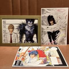 大場つぐみ×小畑健 ワークス A4カラー複製原画セット デスノート