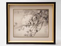 松林桂月 「春宵花影」 陶板画 限定250部 額装 証明書 タトウ付属