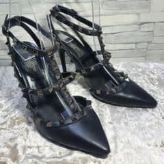 ワケ有良品】VALENTINO 23cm パンプス ロックスタッズ 黒 36 - メルカリ