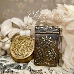 0126C フランスアンティーク カルネドバル & パウダーケース オルモル