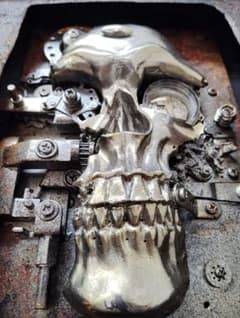 一点物 ハンドメイド スチームパンク 骸骨 立体壁掛けアート オブジェ