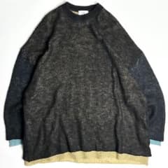 25AW【美品】STOF(ストフ)モヘア混カラーフェイクレイヤードオーバー