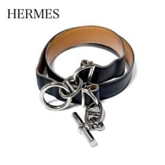 希少 HERMES エルメス マルジェラ期 ベルト シェーヌダンクル レザー