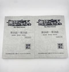 進撃の巨人 The Final Season ブルーレイ きゃにめ特典 複製台本