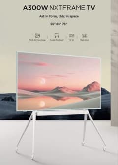 未使用 可動式スタンド付きTCL A300W フレームレス壁掛けTV 55インチ