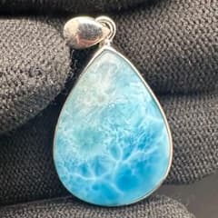 ラリマー高発色【高品質】S925ペンダントトップ天然石癒し平和愛情