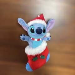 ディズニー スティッチ ぬいぐるみ クリスマス サンタ帽 靴下入り