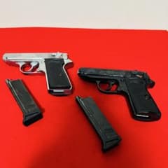 マルゼン ワルサーPPK/S 2丁セット ブラック シルバー ブラックメタル