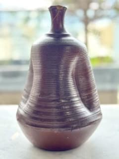 江戸時代 備前焼 焼締 臍徳利型保存壺 金直しあり 古陶 民藝】 - メルカリ