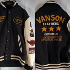 未使用級 ヴァンソン XL スタジャン ワッペン カスタムデザイン 刺繍