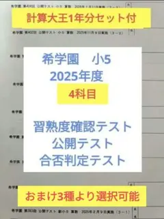 2026年最新】希学園 公開テスト 小5の人気アイテム - メルカリ