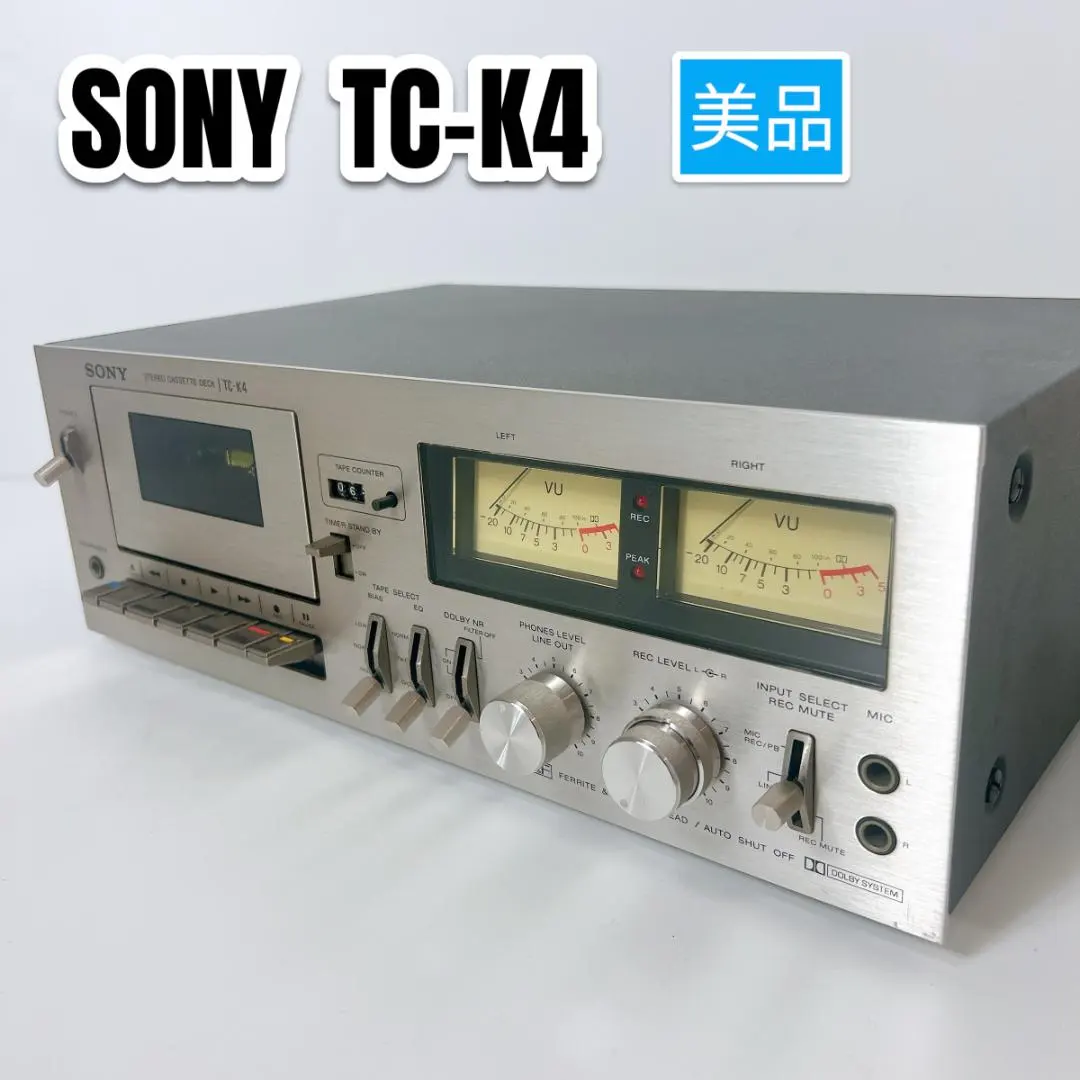 SONY ソニー カセットデッキ TC-K4 修理済 全機能動作 超美品-【要