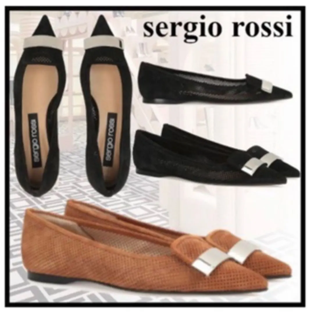 2026年最新】Sergio Rossi つま先：ポインテッドトゥ フラットシューズ