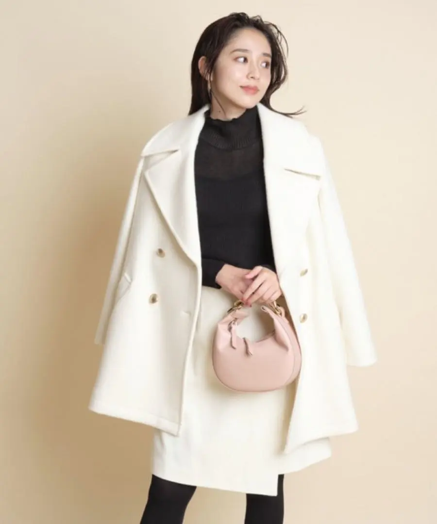 2026年最新】JUSGLITTY カラー：ホワイト系 ピーコート・ウールコート