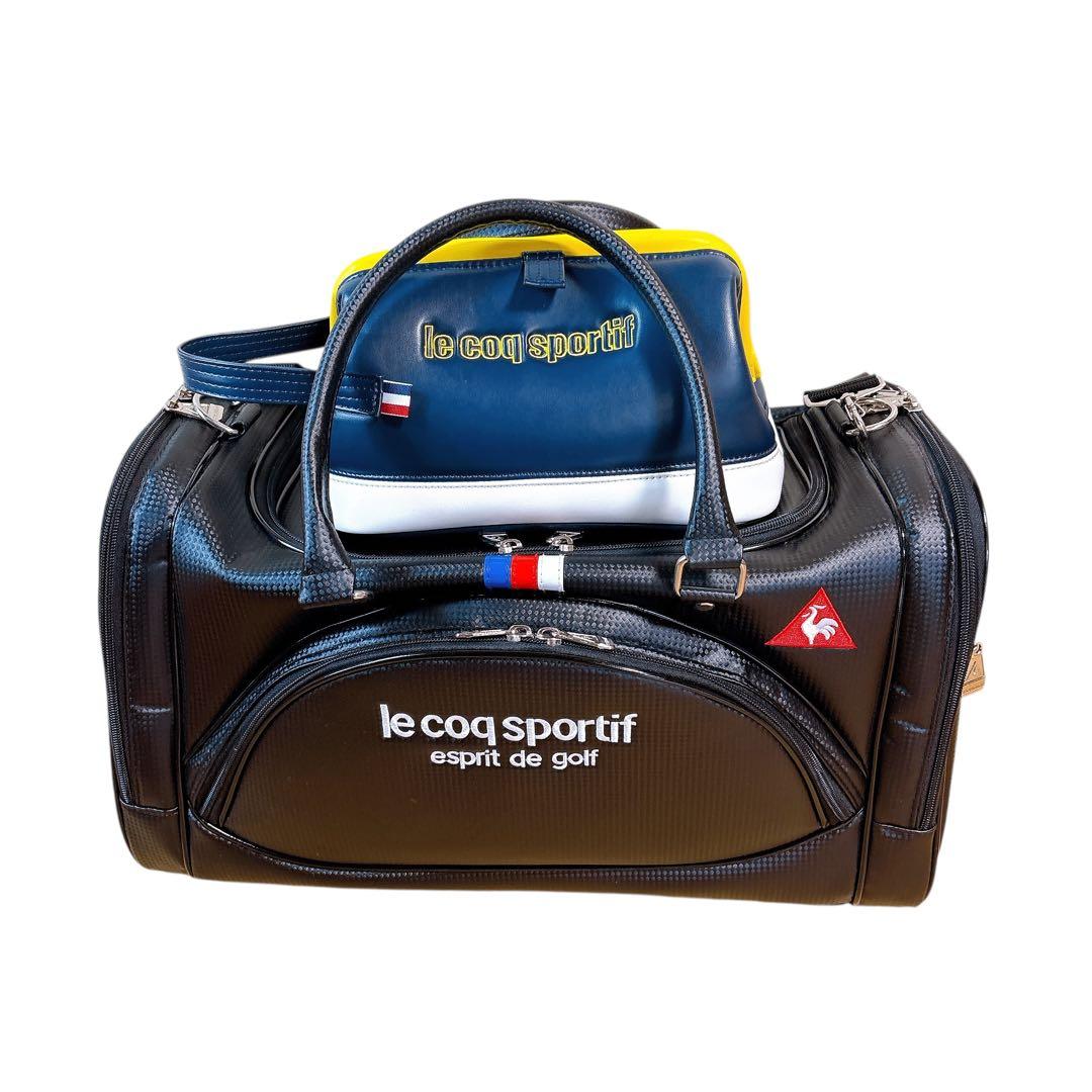 【so-tan】ルコックゴルフ ボストンバッグ カートバッグ　ミニバッグ le coq sportif golf 二層式ボストンバッグ ショルダー付き 約41×42×23