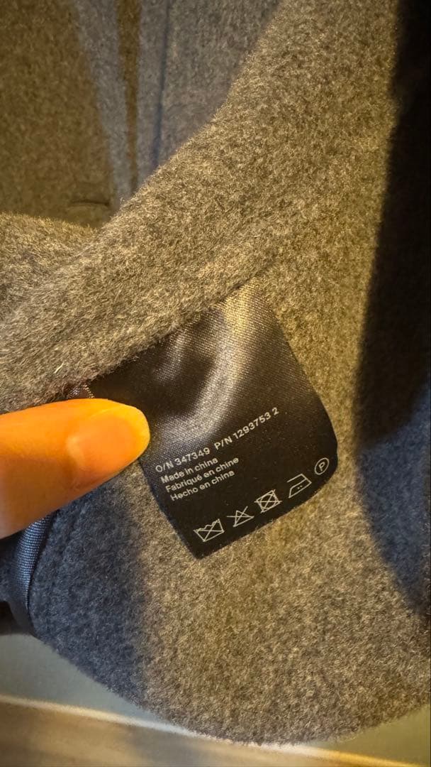 完売】COS 2025ダブルフェイス ウール スカーフコートグレー XXS