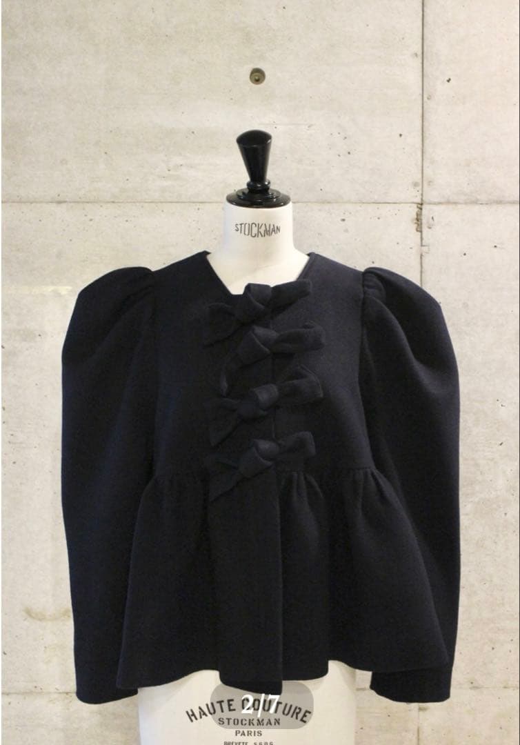 jnhearts リボンコート　36 ネイビー　ribbon coat CHIHARUEGAMI 予約 】RIBBON COAT (コート) -2026年8月発