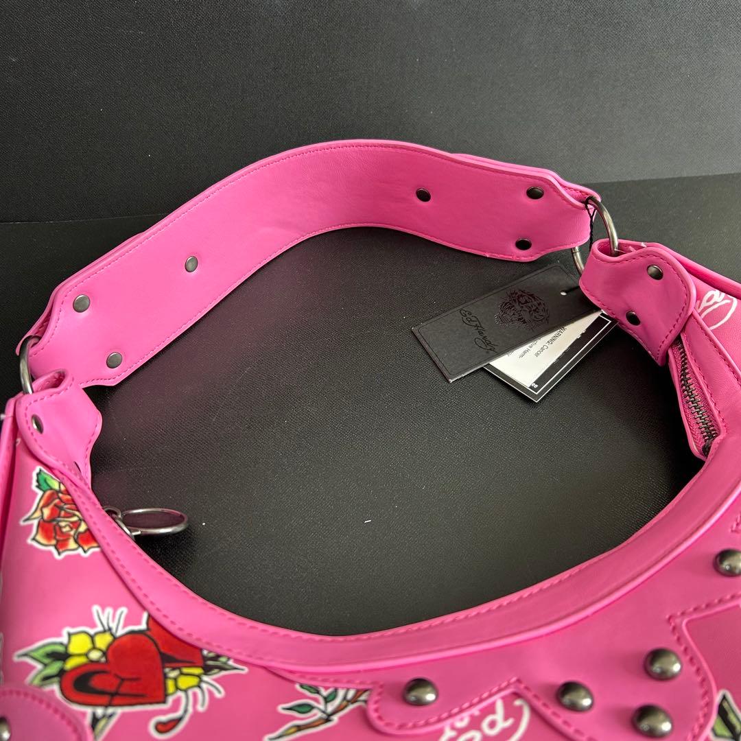 新品】Ed Hardy エドハーディー スカル ハンドバッグ y2k ピンク