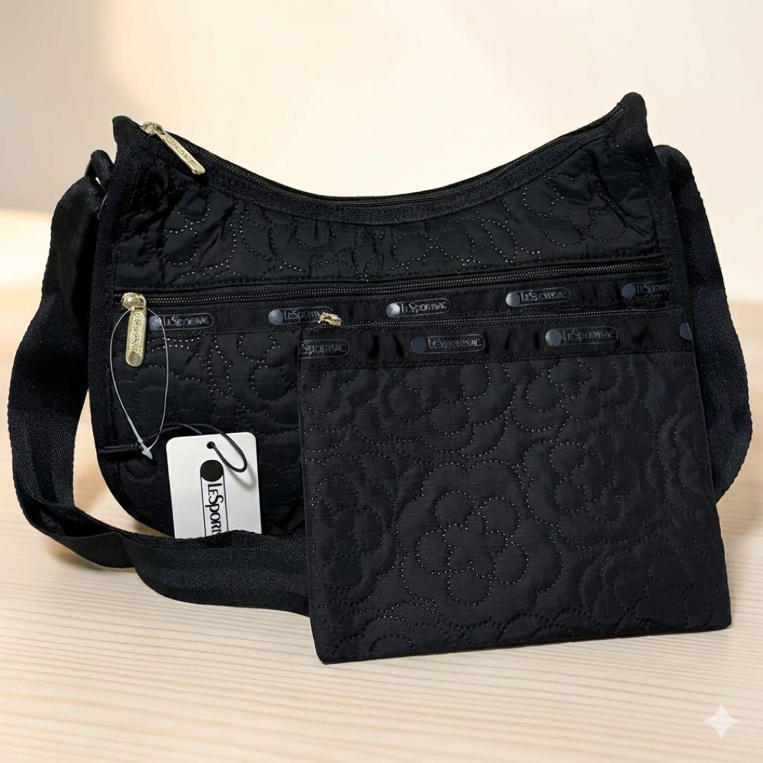 レスポートサック パフィブロッサムズ クラシックホーボー ポーチ付き