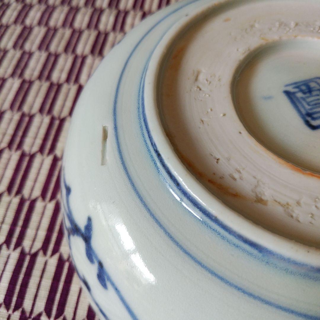 希少 古伊万里 染付 蛸唐草文皿 なます皿 くらわんか 筒江窯