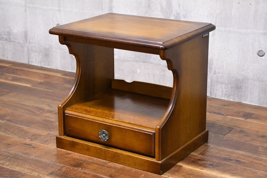 EHK21 カリモク コロニアルシリーズ サイドテーブル ナイトテーブル 電話台 カリモク家具 karimoku コロニアル 花台 飾り台 電話台 木製