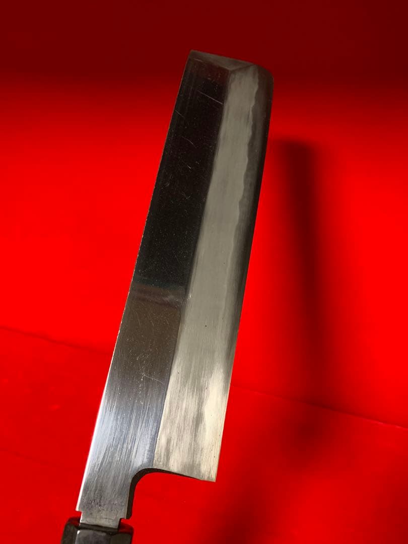 NO.01229 包丁 鍔屋 薄刃 出雲玉鋼 箱付 未使用品 - メルカリ