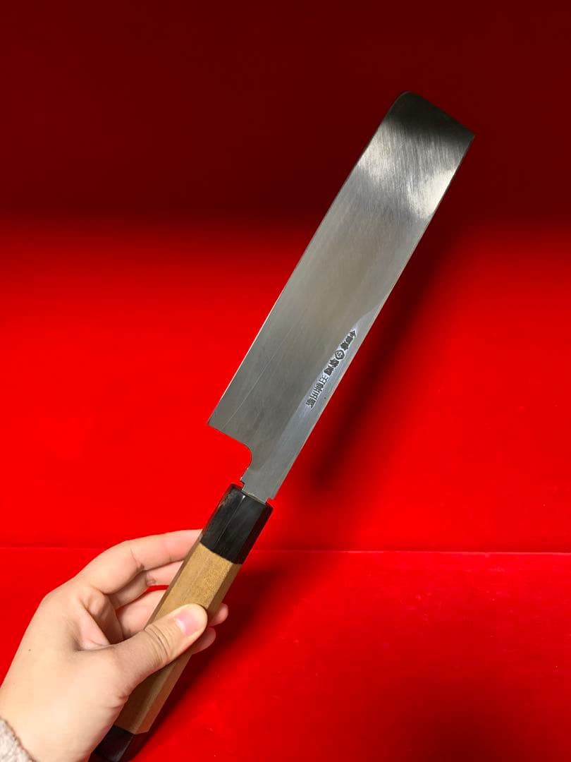 NO.01229 包丁 鍔屋 薄刃 出雲玉鋼 箱付 未使用品 - メルカリ