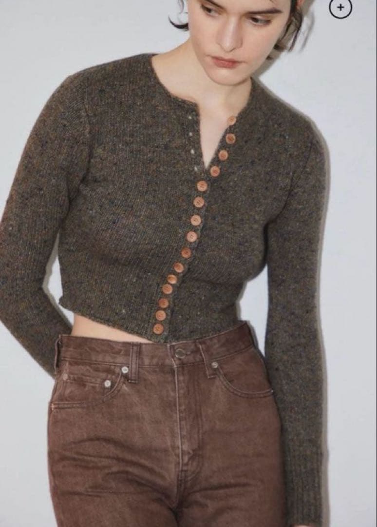 SHISHIKUI MANY BOTAN カーディガン Khaki メニボ - メルカリ