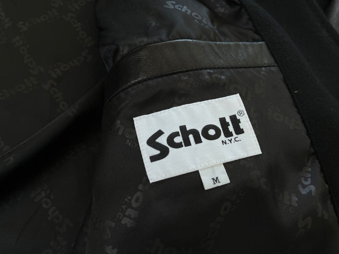 希少】ホワイトマウンテニアリング SCHOTT スタジャン ブラック M