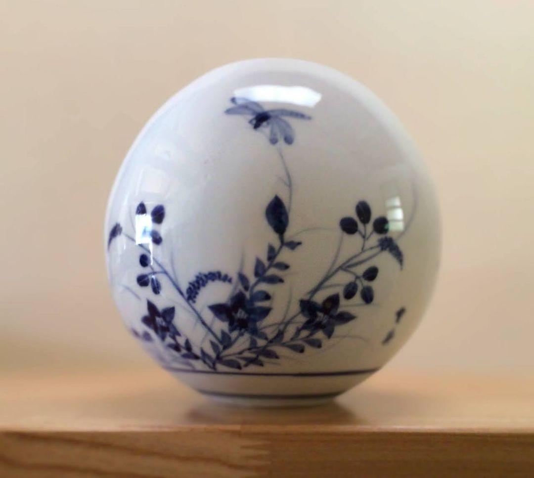 限定品☆豊泉窯《蔵出し》 秋草とんぼ　丸花瓶