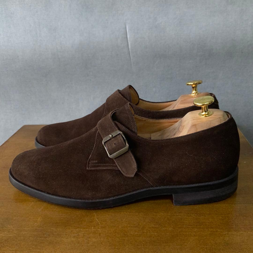 REGALリーガル ブラウンスエード シングルモンク シューズ 25.5cm