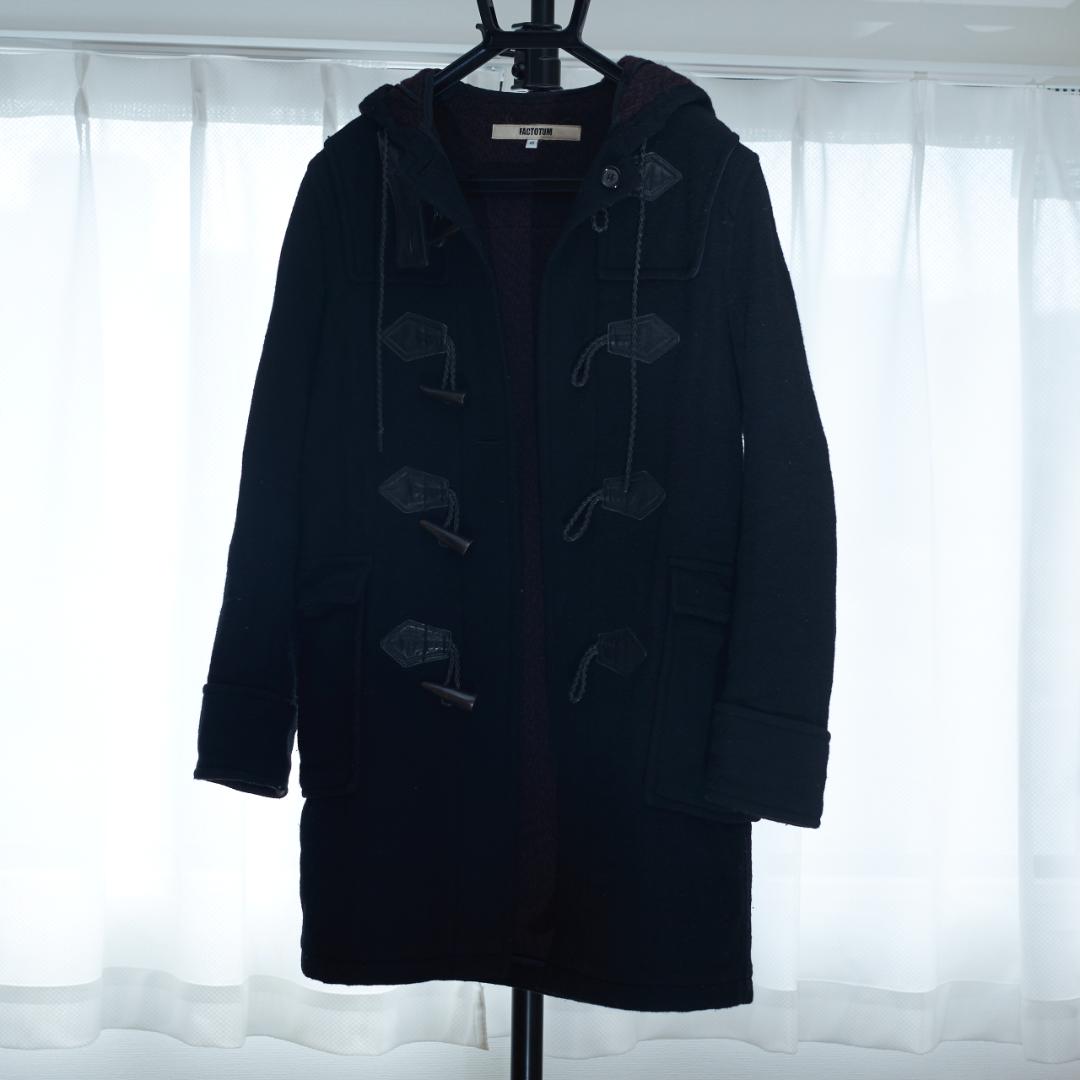 FACTOTUM ウールダッフルコート ブラック