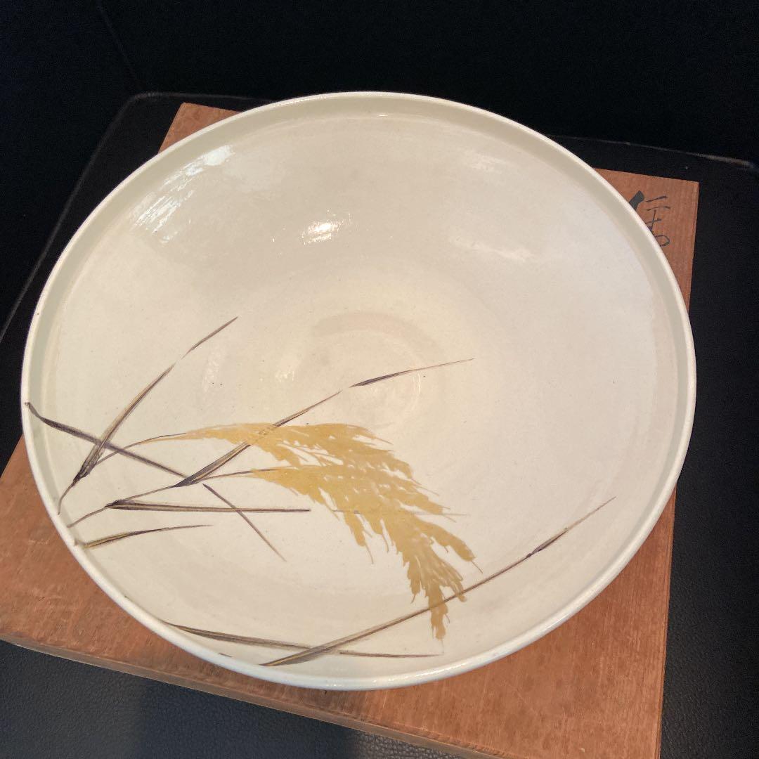 京焼 澤村陶哉 東哉 仁清瓷八束穂 鉢 音羽山 茶道具 共箱 共布 作家もの①