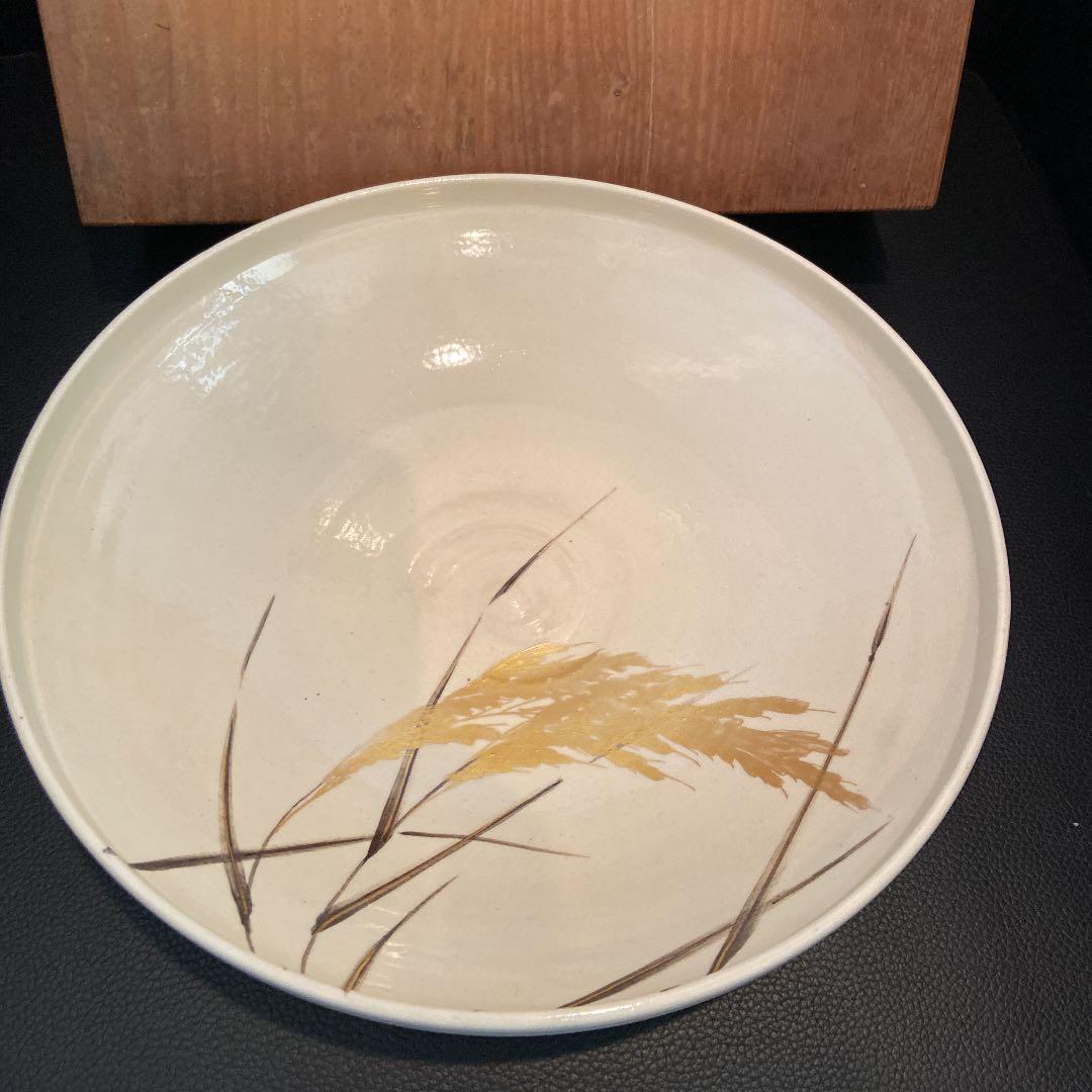 京焼 澤村陶哉 東哉 仁清瓷八束穂 鉢 音羽山 茶道具 共箱 共布 作家もの①