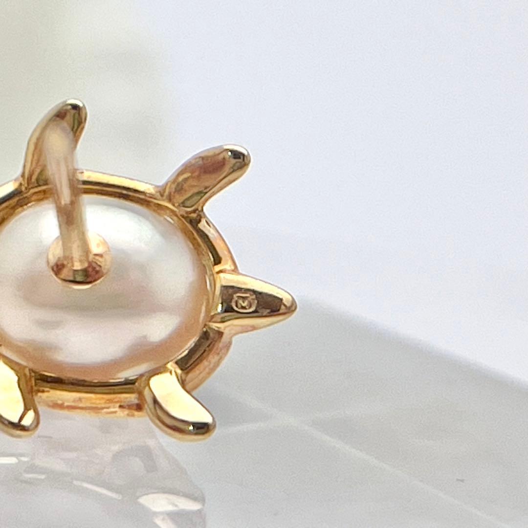 ☆美品☆ミキモト K18 ピンブローチ パール カメ 皇室御用達ブランド