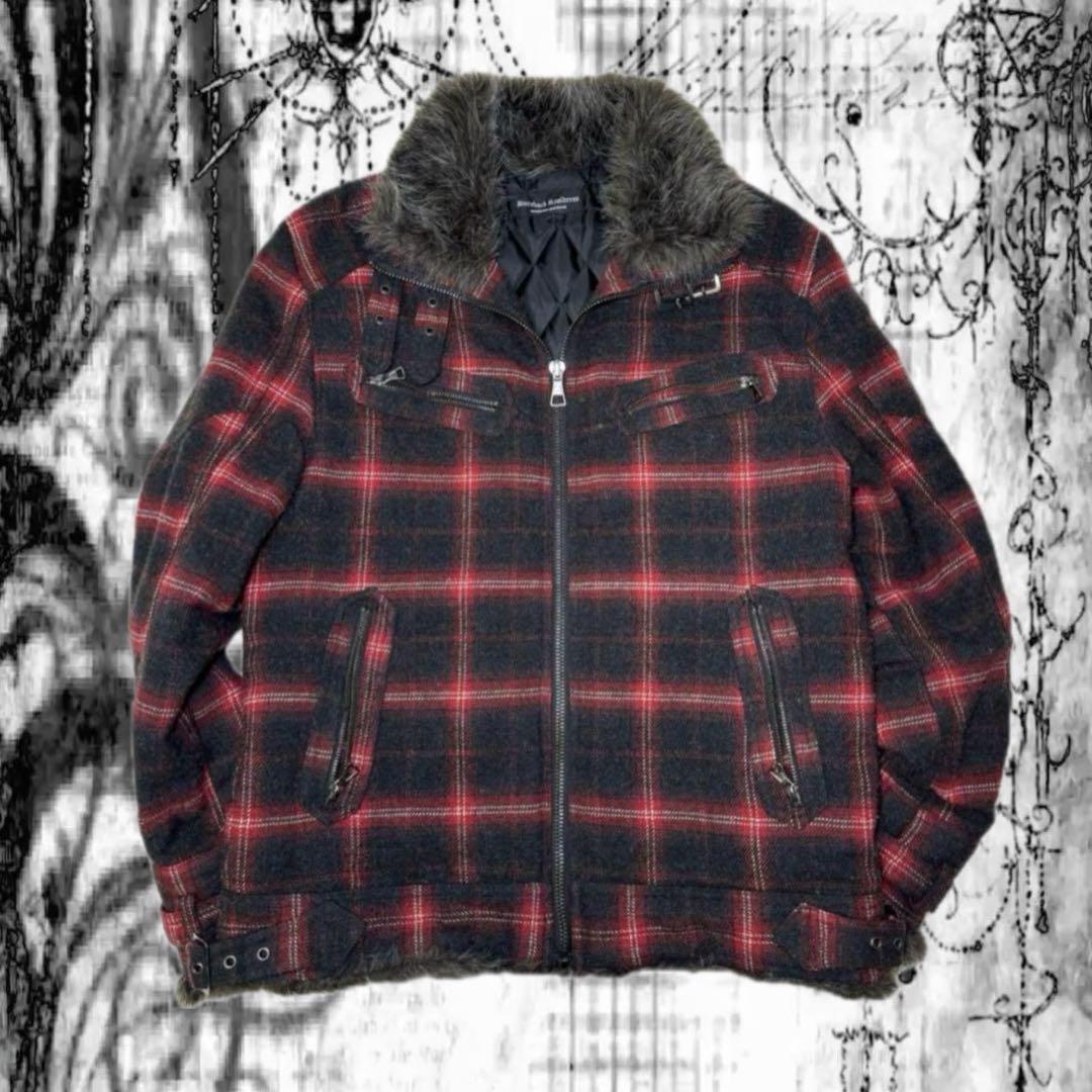 ゴシックパンク Y2Kファーコート ボアジャケット ギミック00s