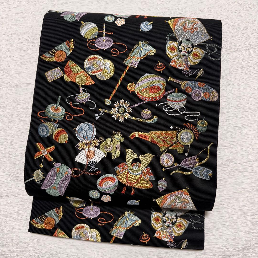 m-62 西陣 山下織物 遠野物語 袋帯 唐織 正絹 黒地 美品 m-62 西陣 山下織物 遠野物語 袋帯 唐織 正絹 黒地 美品 - メルカリ