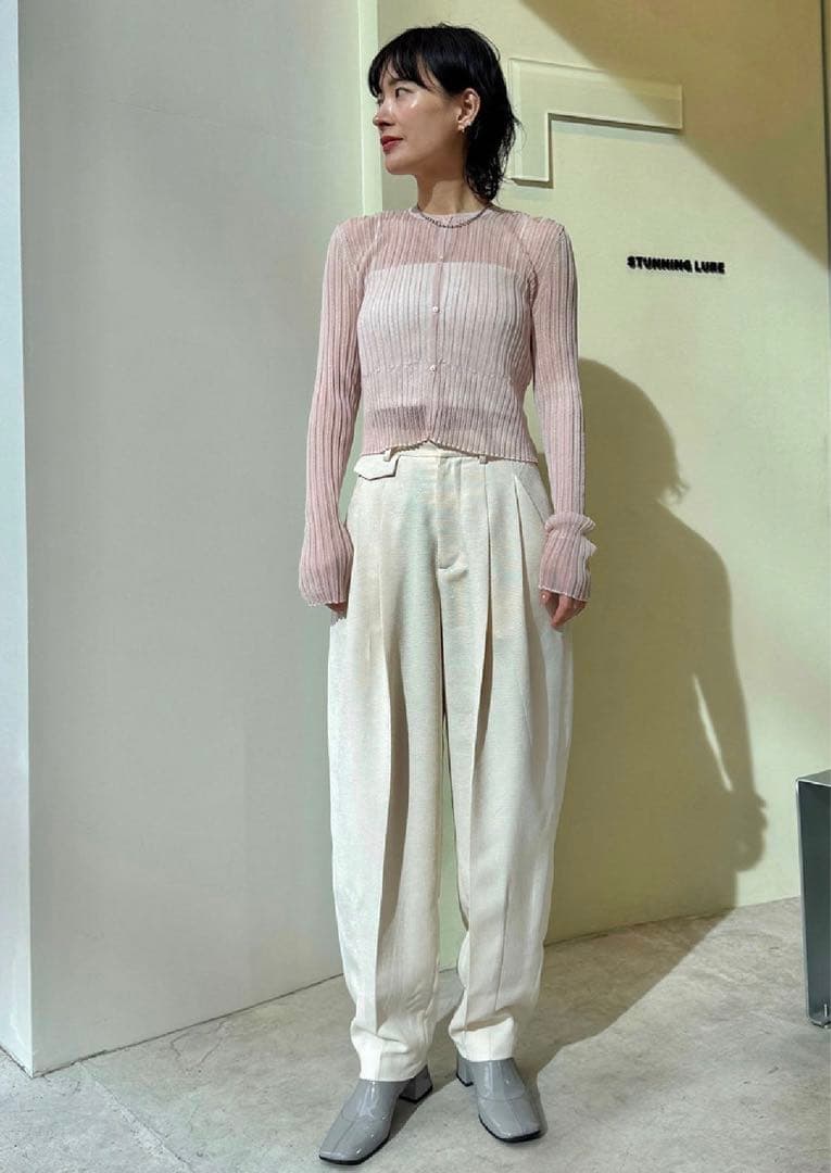 美品】スタニングルアー/STUNNING LURE シアーリブカーディガン - メルカリ