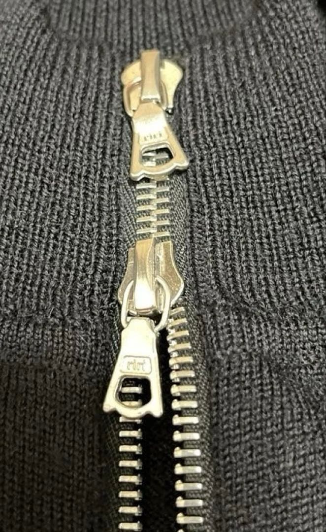 Paul Smith ブラック ハイゲージ ダブルジップ ドライバーズニット