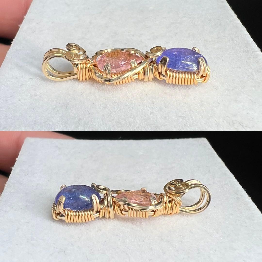 for ランラン様】ピンクトルマリン＆タンザナイト ペンダントトップ 他1点