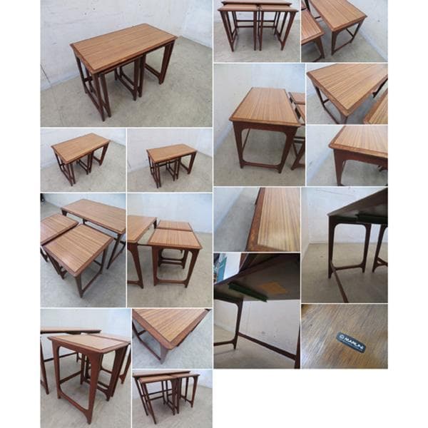 美品□希少□オールドマルニ/maruni□ネストテーブル□孔雀ロゴ□60