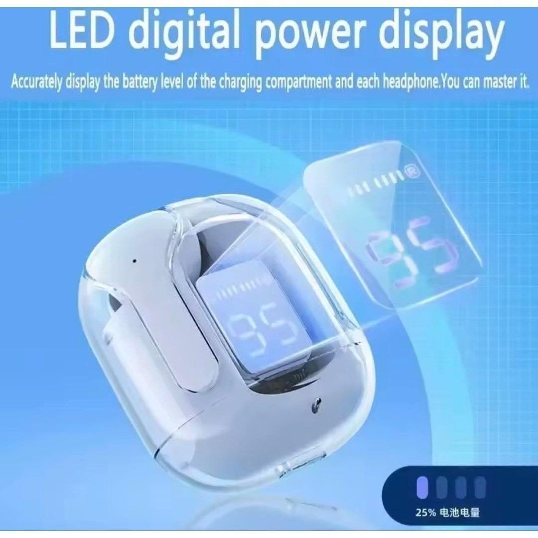 新品未使用】T2ワイヤレスBluetoothイヤホン 透明ブルー - メルカリ