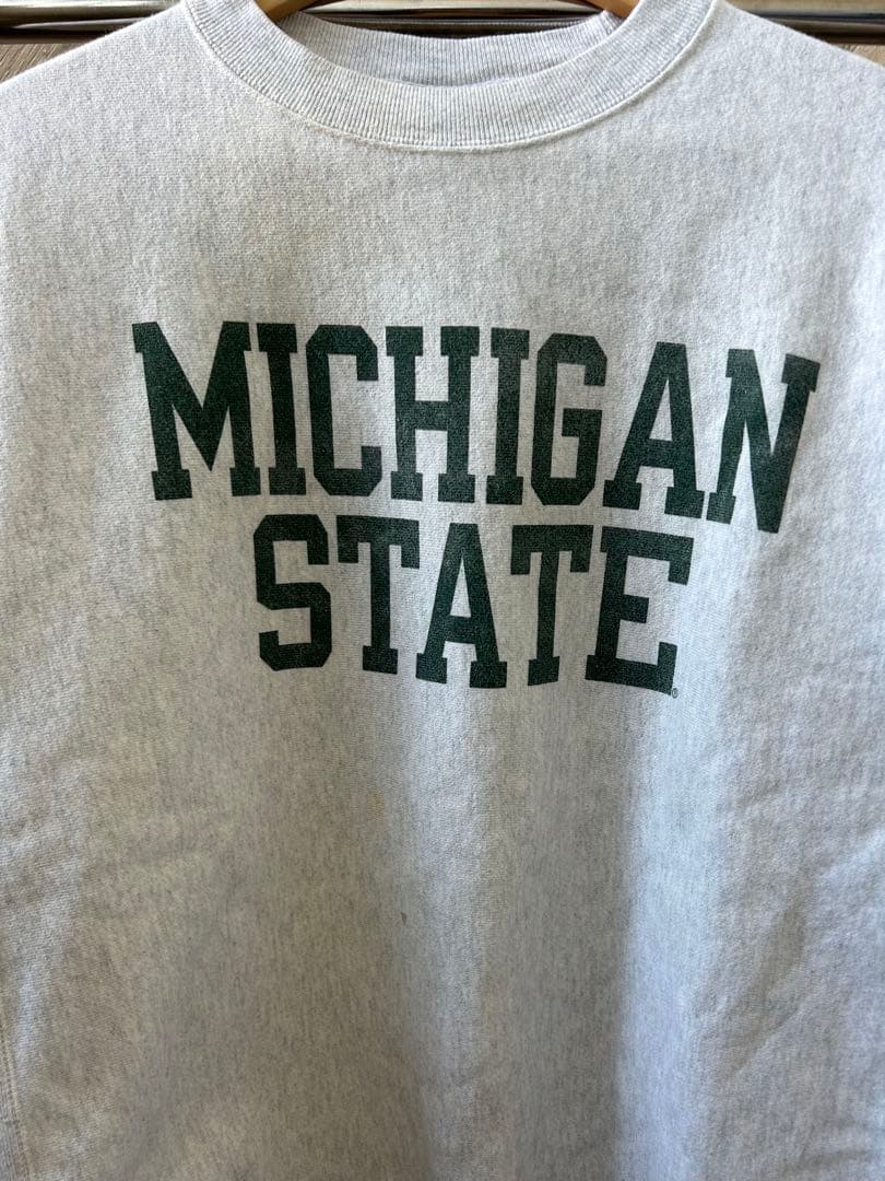 ☆チャンピオン リバースウィーブ 青単タグ スウェット カレッジロゴ