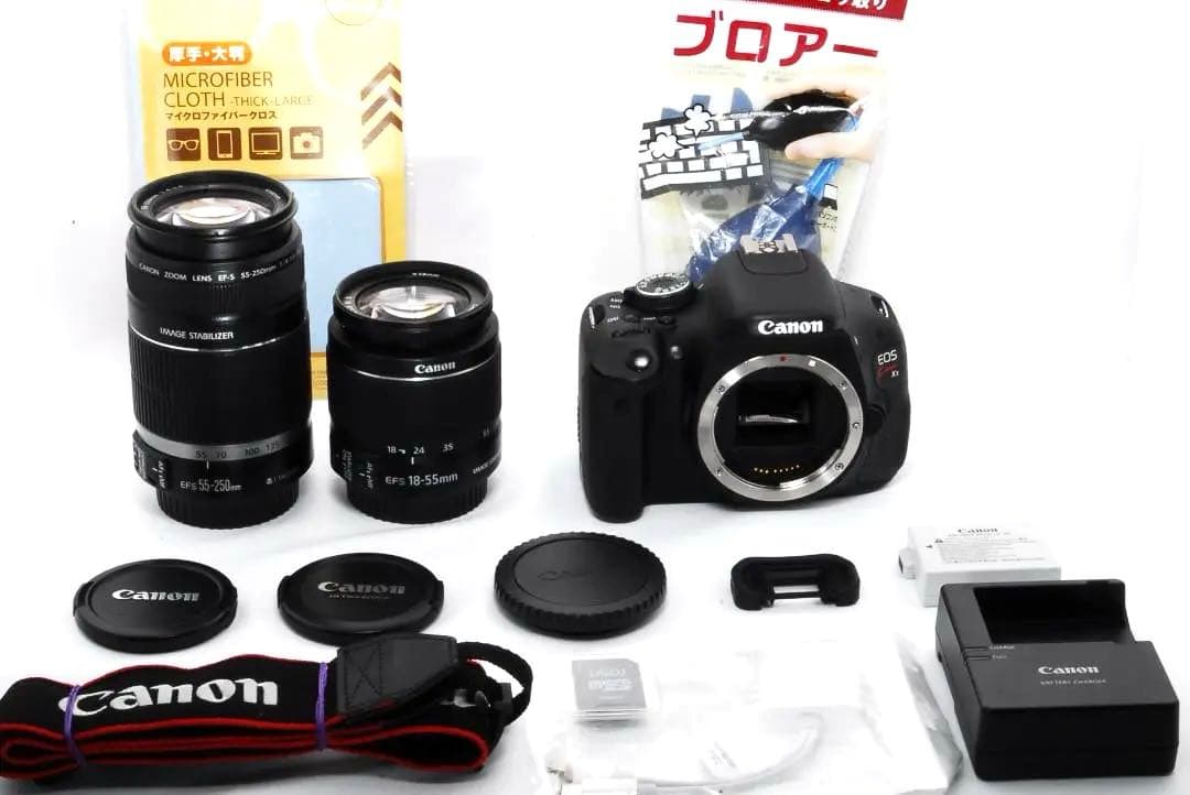 美品手振れ補正付きCanon Kiss X5 ダブルレンズセット