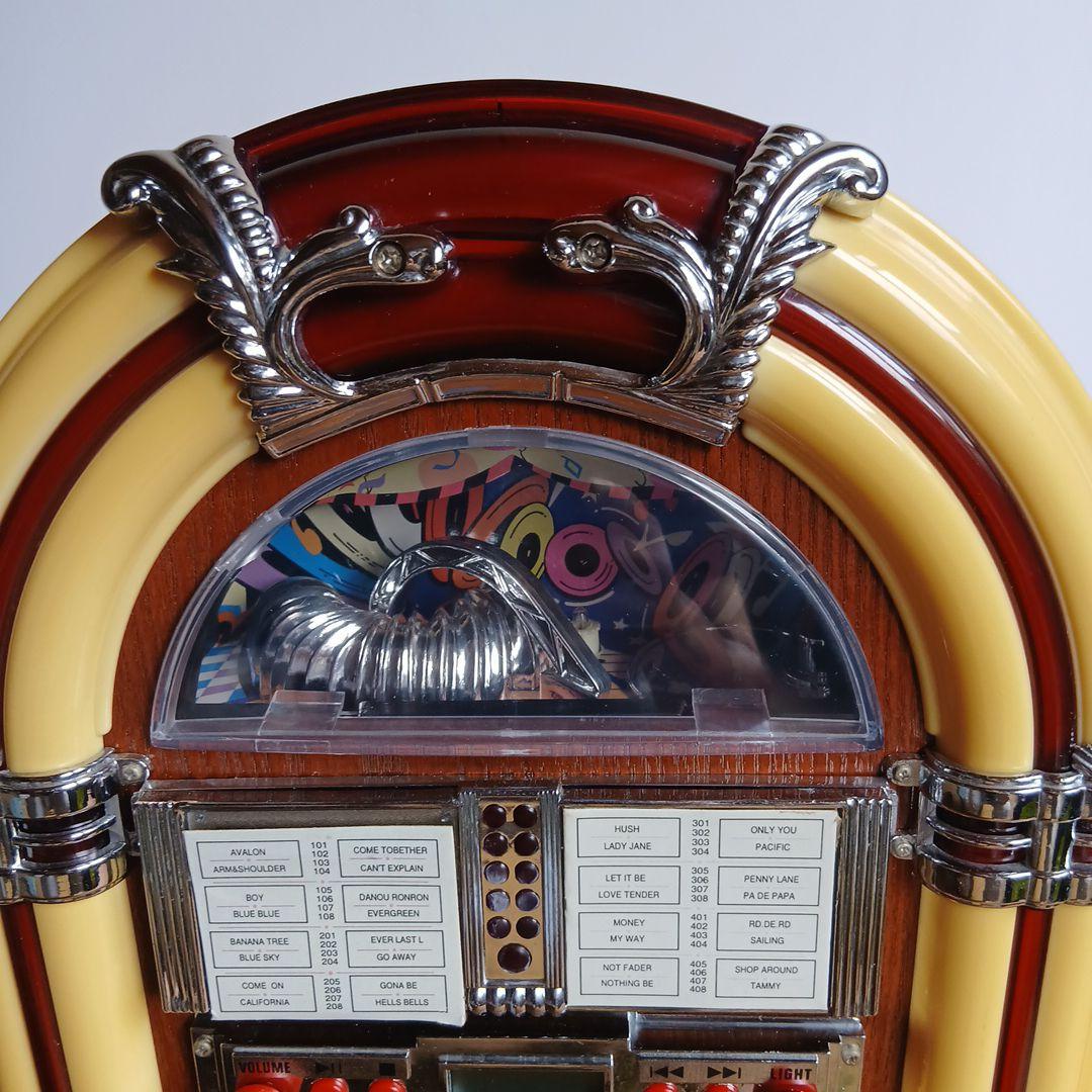 レトロアンティークLEMONジュークボックス型ラジオCD プレーヤー[美品