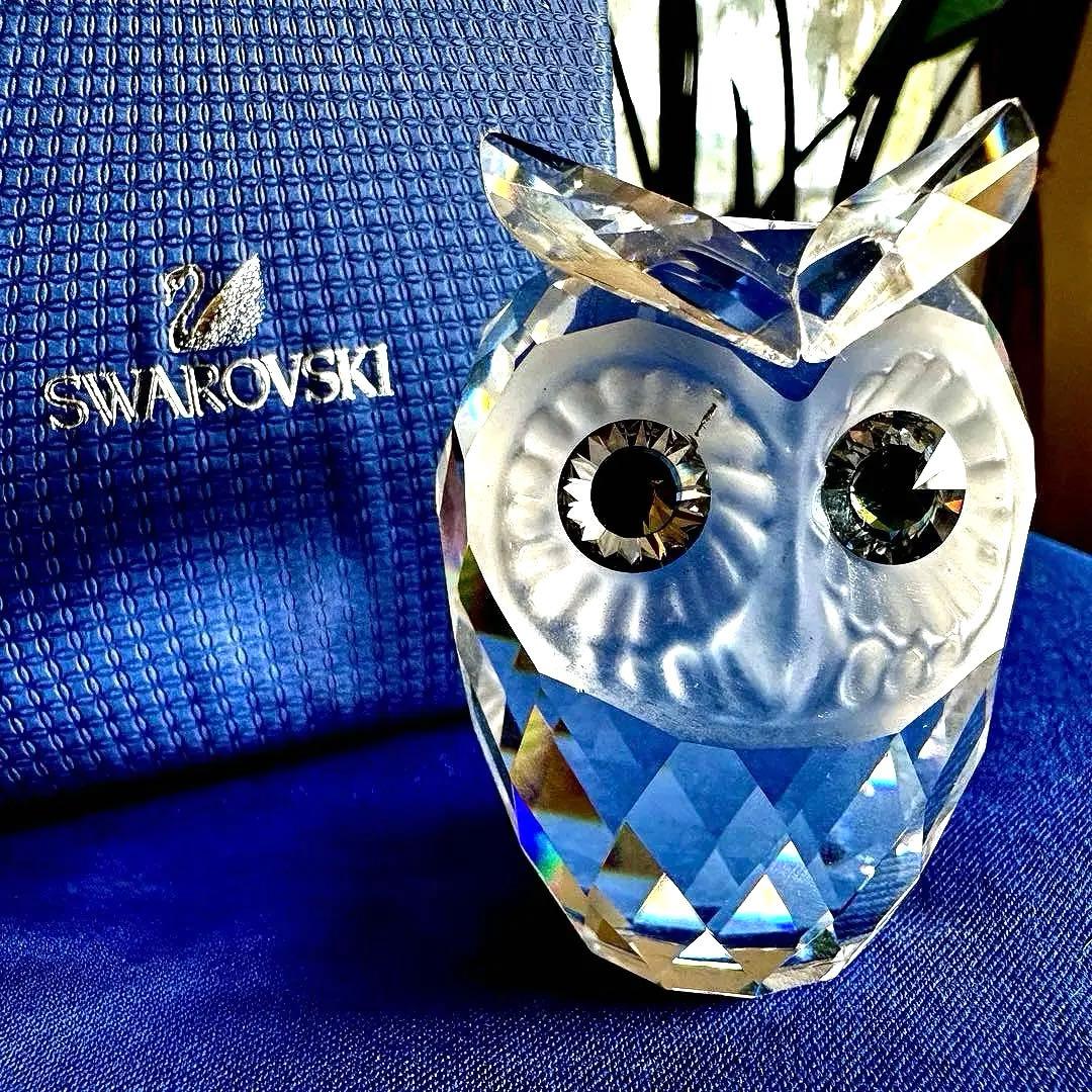 週末セール‼️SWAROVSKI フクロウ（大）クリスタル☆スワン刻印あり❗️ 週末セール‼️SWAROVSKI フクロウ（大）クリスタル☆スワン刻印あり