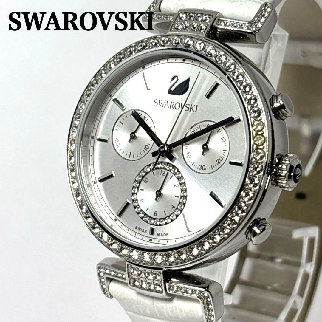 新品電池 稼働】スワロフスキー エラジャーニー 腕時計 ダイヤベゼル