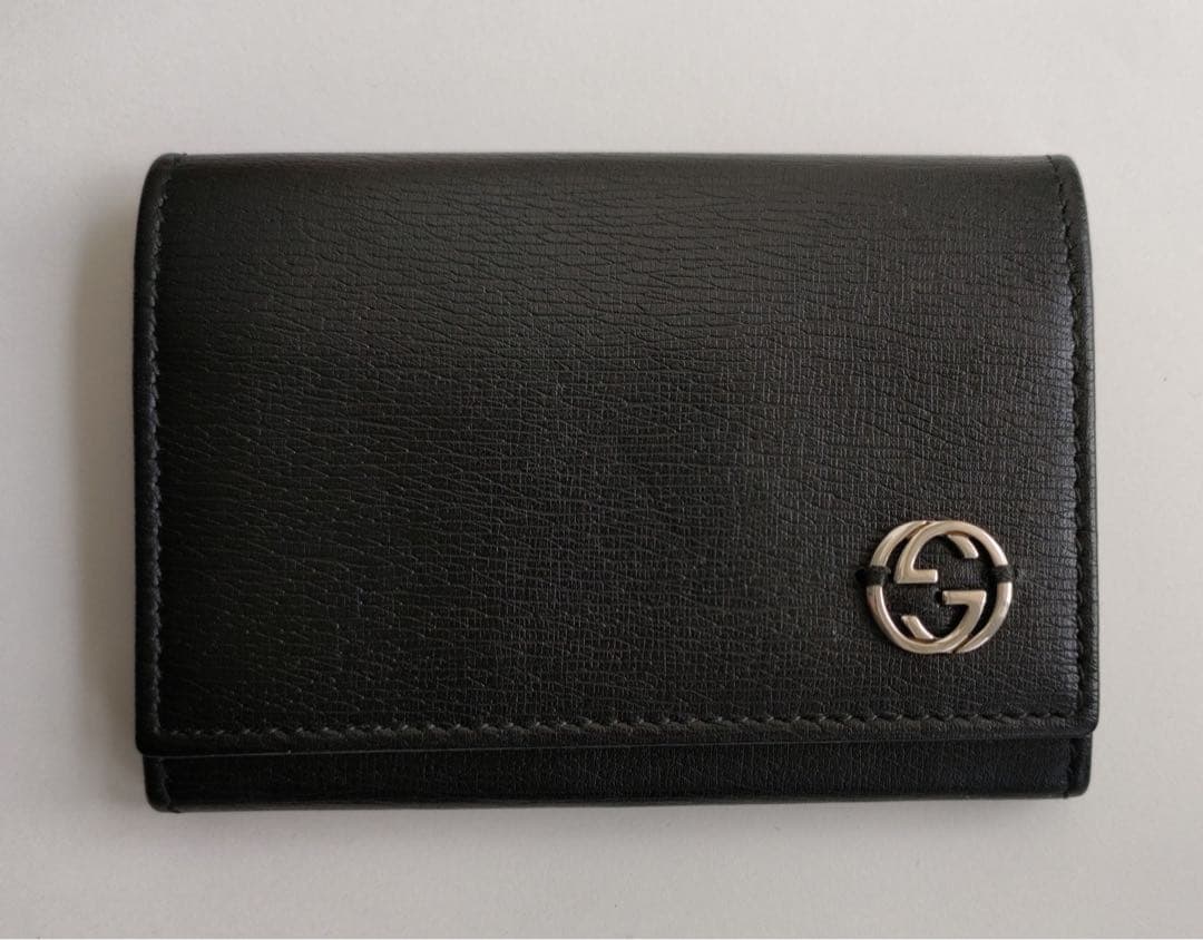 GUCCI インターロッキングG 名刺入れ ブラック レザー メンズ 楽天市場】【超美品】 グッチ 名刺入れ インターロッキングG レザー
