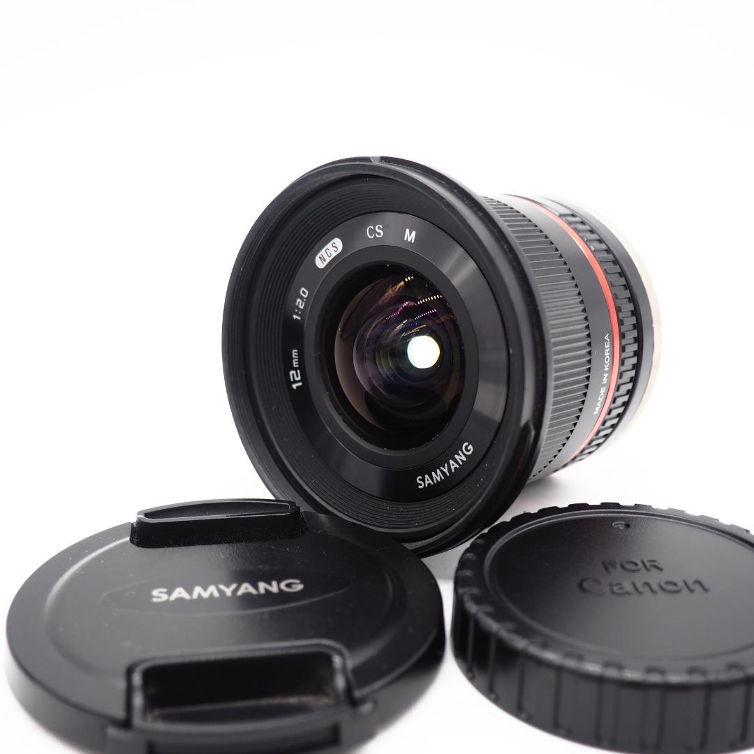 レンズ(ズーム) SAMYANG 12mm F2.0 canon M Amazon | SAMYANG 単焦点広角レンズ 12mm F2.0 ブラック キヤノン EOS