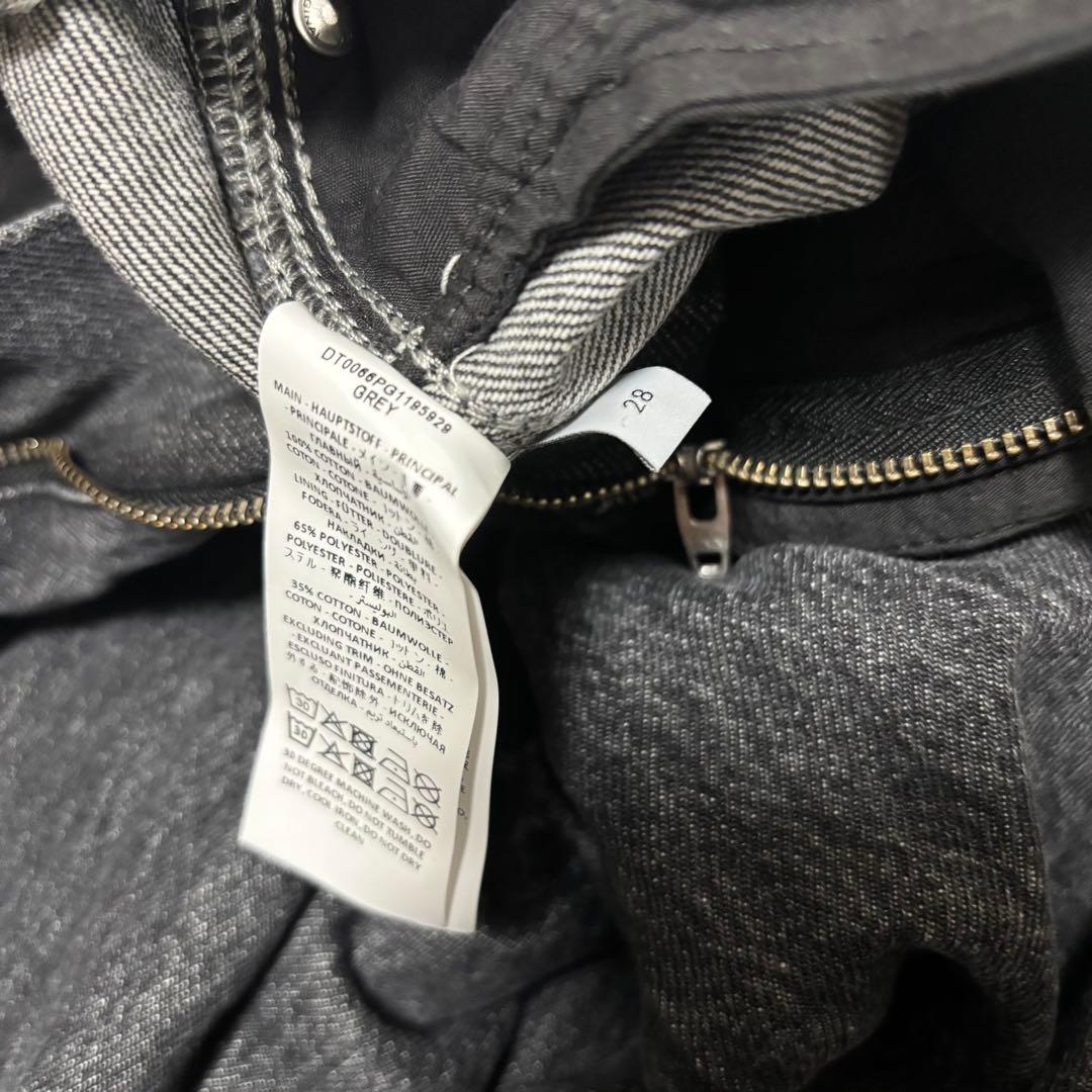 J.W.ANDERSON ダブルウエストデニムパンツ 28 ブラック